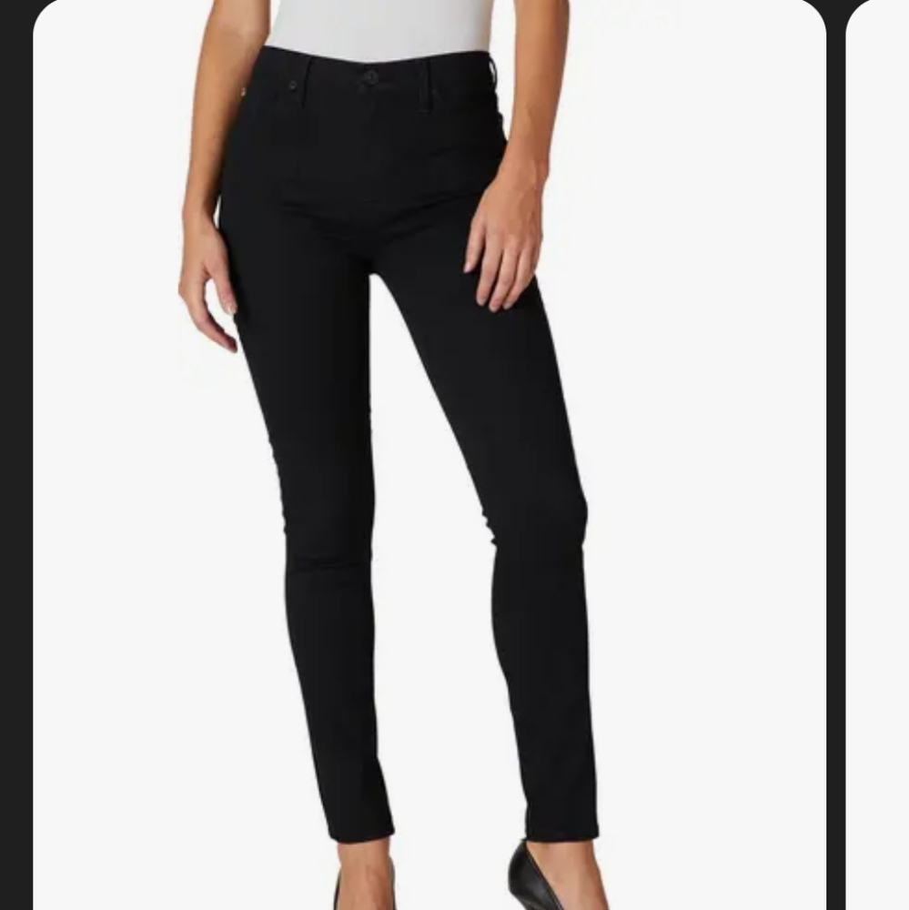 NWT Hudson Jeans 25 Black Midrise Super Skinny Ankle